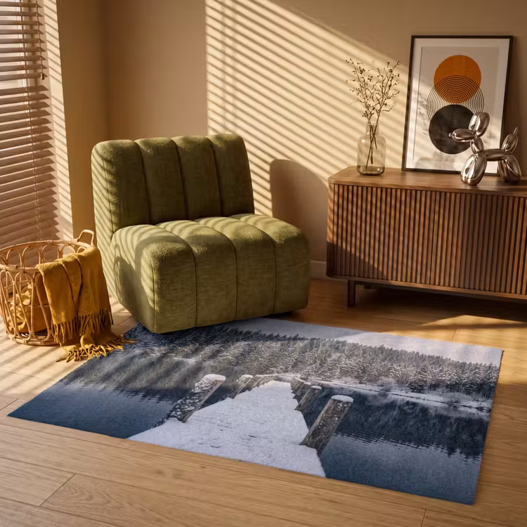Steiger - Meer - Sneeuw - Bergen - Rustgevend Vloerkleed Rechthoek klein -atmosphere_sfeer1_global
