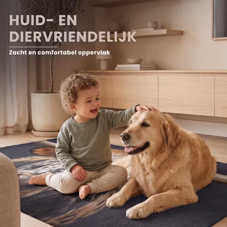 Stier - Kleurrijk - Hoorns Vloerkleed Rechthoek klein -uniquesellingpoint_zacht_NL