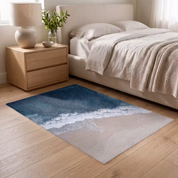 Strand - Zee - Golven Vloerkleed Rechthoek klein -atmosphere_sfeer3_global