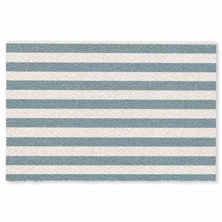 Strepen - Modern - Blauw Vloerkleed Rechthoek klein 1091 -3d