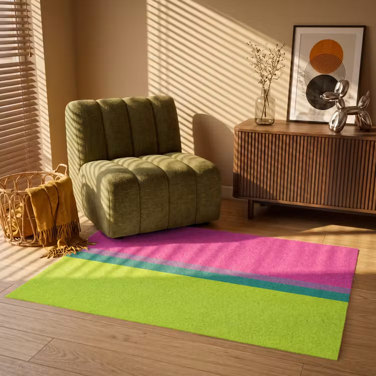 Strepen - Modern - Kleurrijk Vloerkleed Rechthoek klein -atmosphere_sfeer1_global