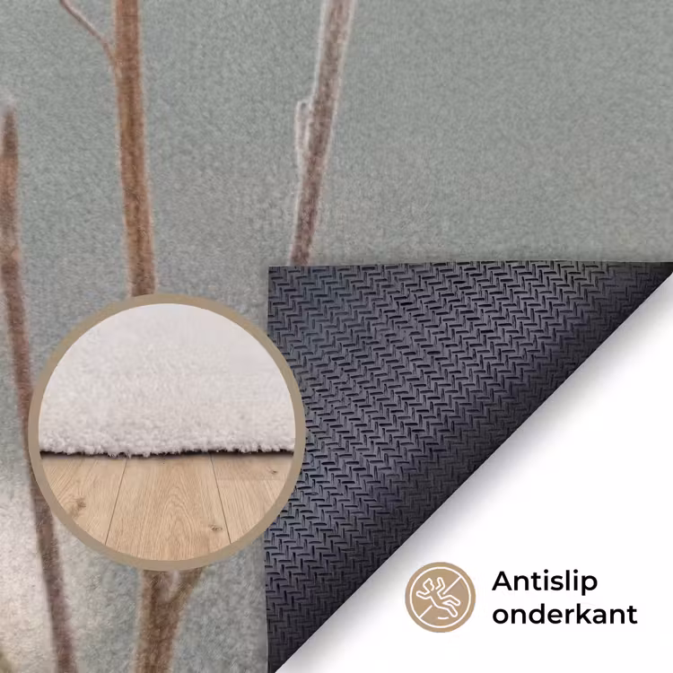 Strobloemen - Wit - Daglicht Vloerkleed Rechthoek klein -uniquesellingpoint_antislip_NL_DE