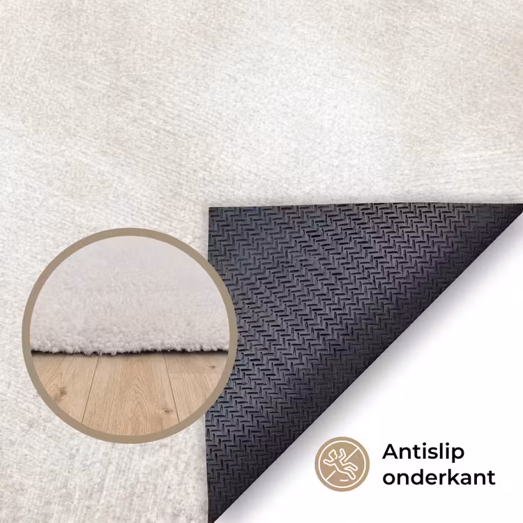 Subtiel - Structuur - Beige Vloerkleed Rechthoek klein 1091 -uniquesellingpoint_antislip_NL_DE