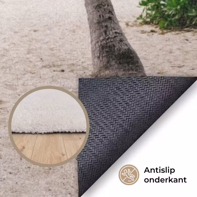 Surfboard - Palmbomen - Kleurrijk Vloerkleed Rechthoek klein -uniquesellingpoint_antislip_NL_DE