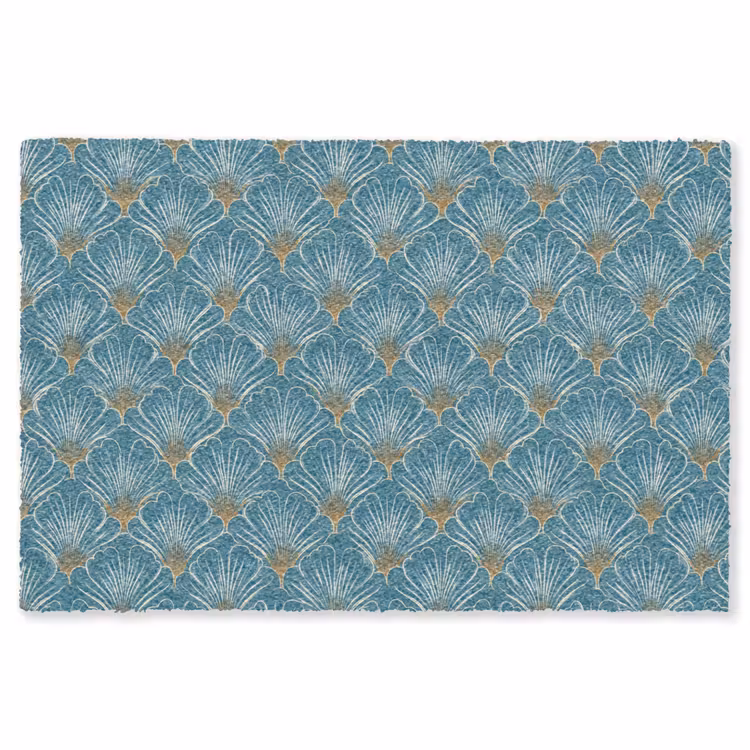 Symmetrisch - Patroon - Blauw Vloerkleed Rechthoek klein 1091 -3d