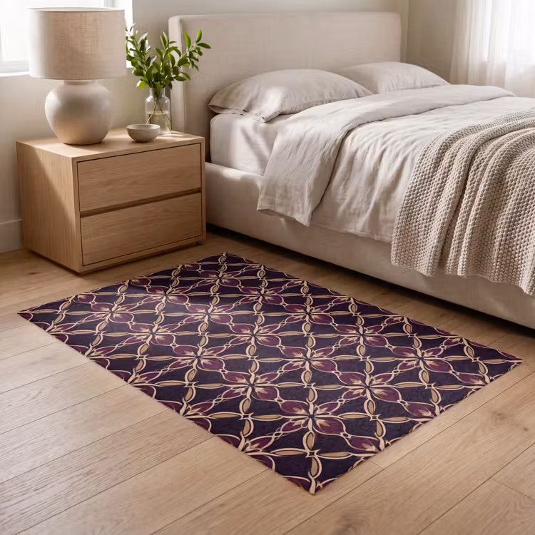 Symmetrisch - Tegel - Burgundy Vloerkleed Rechthoek klein 1091 -atmosphere_sfeer3_global