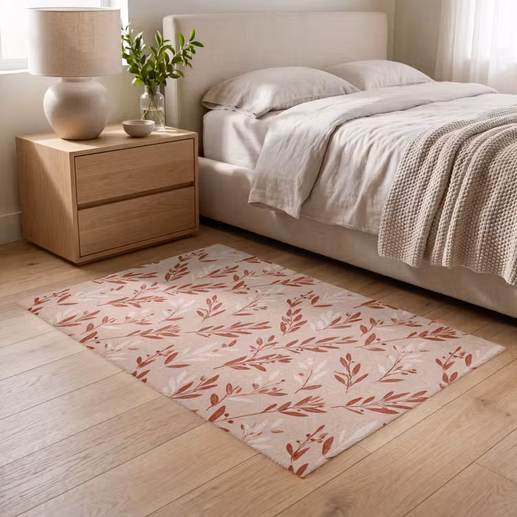 Takjes - Patroon - Bessen - Crèmekleuren Vloerkleed Rechthoek klein 1091 -atmosphere_sfeer3_global