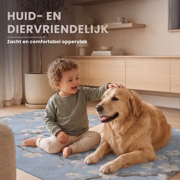 Takken - Kersenbloesem - Blauw Vloerkleed Rechthoek klein -uniquesellingpoint_zacht_NL