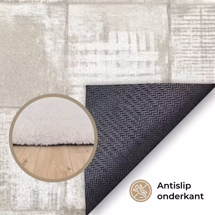 Tegel - Patroon - Verweerd Vloerkleed Rechthoek klein 1091 -uniquesellingpoint_antislip_NL_DE
