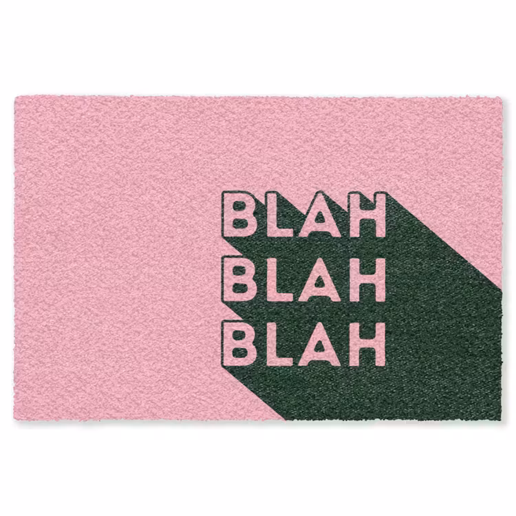 Tekst - Grafisch - Groen - Schaduw Vloerkleed Rechthoek klein -3d