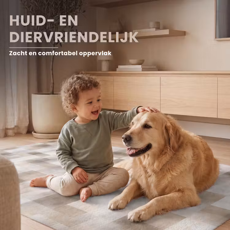 Textuur - Linnen - Beige Vloerkleed Rechthoek klein 1091 -uniquesellingpoint_USP_zachtNL_DE