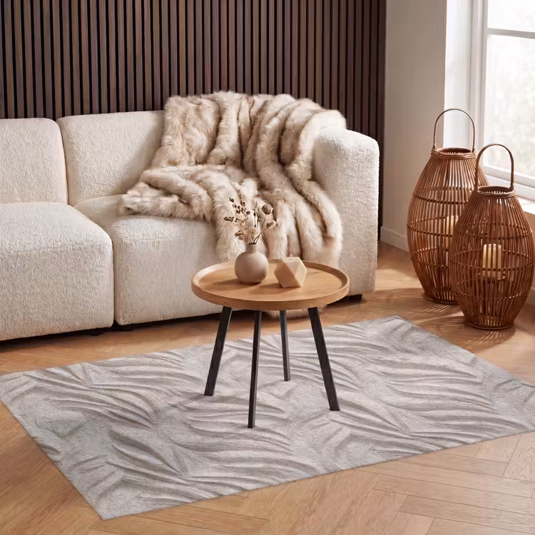 Textuur - Reliëf - Beige Vloerkleed Rechthoek klein 1091 -atmosphere_sfeer2_global