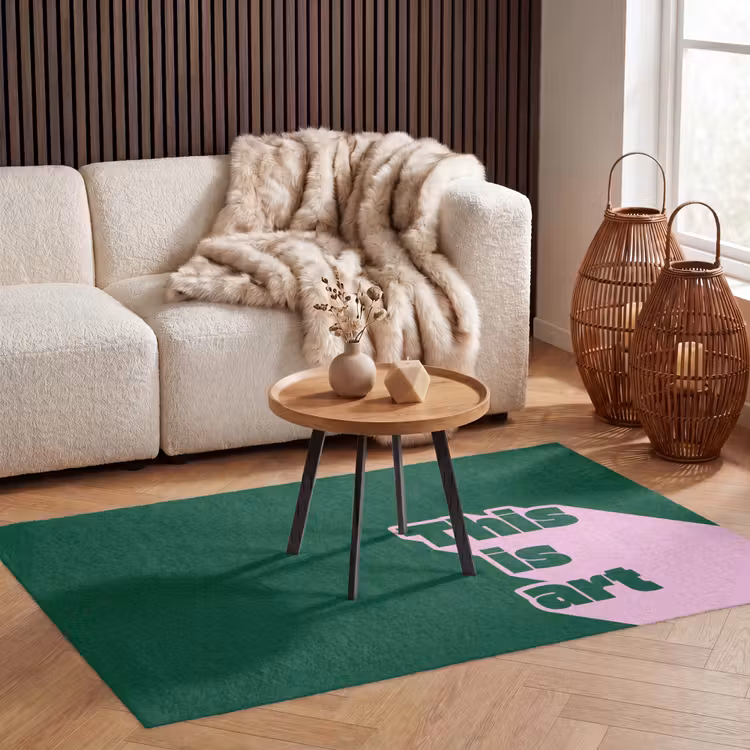 This is art - Schaduw - Roze Vloerkleed Rechthoek klein -atmosphere_sfeer2_global