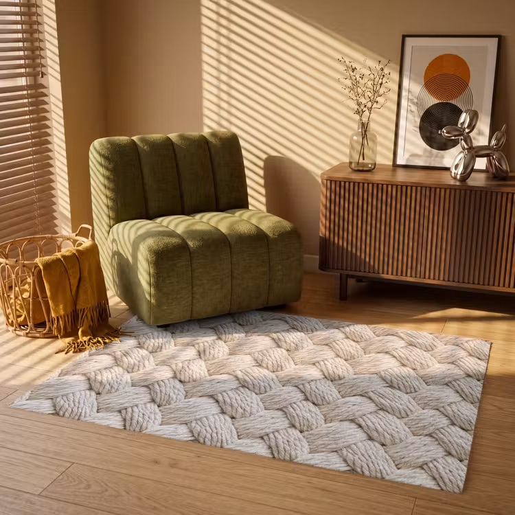 Touw - Gebreid - Beige Vloerkleed Rechthoek klein 1091 -atmosphere_sfeer1_global