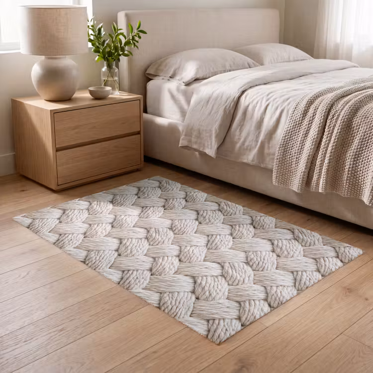 Touw - Gebreid - Beige Vloerkleed Rechthoek klein 1091 -atmosphere_sfeer3_global