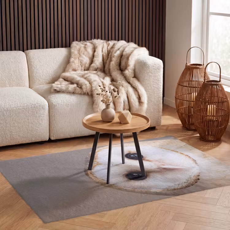 Uil - Bruin - Wit Vloerkleed Rechthoek klein -atmosphere_sfeer2_global