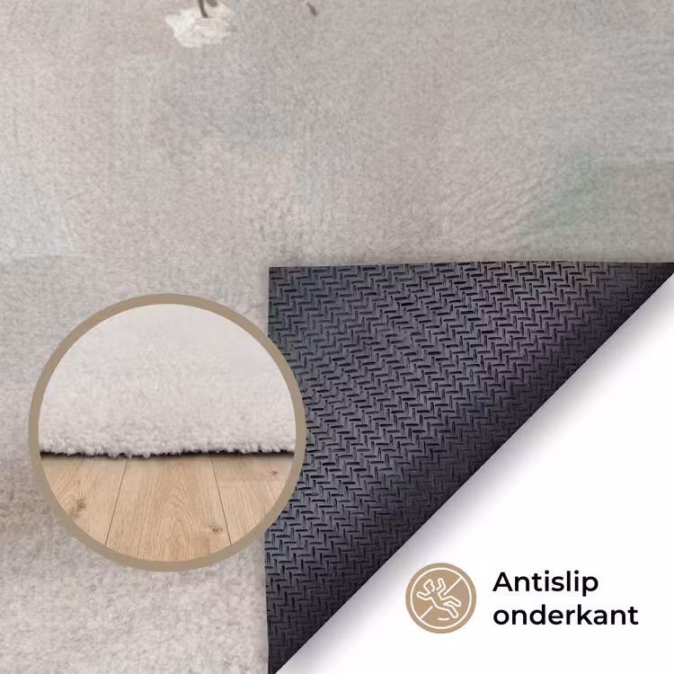 Vaas - Gipskruid - Wit Vloerkleed Rechthoek klein -uniquesellingpoint_antislip_NL