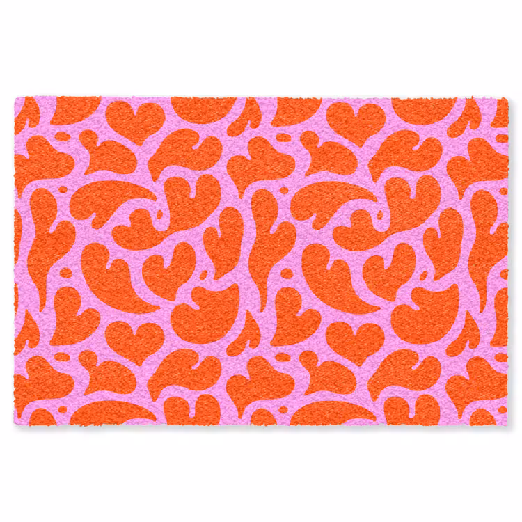 Valentijn - Harten - Roze - Rood Vloerkleed Rechthoek klein 1091 -3d