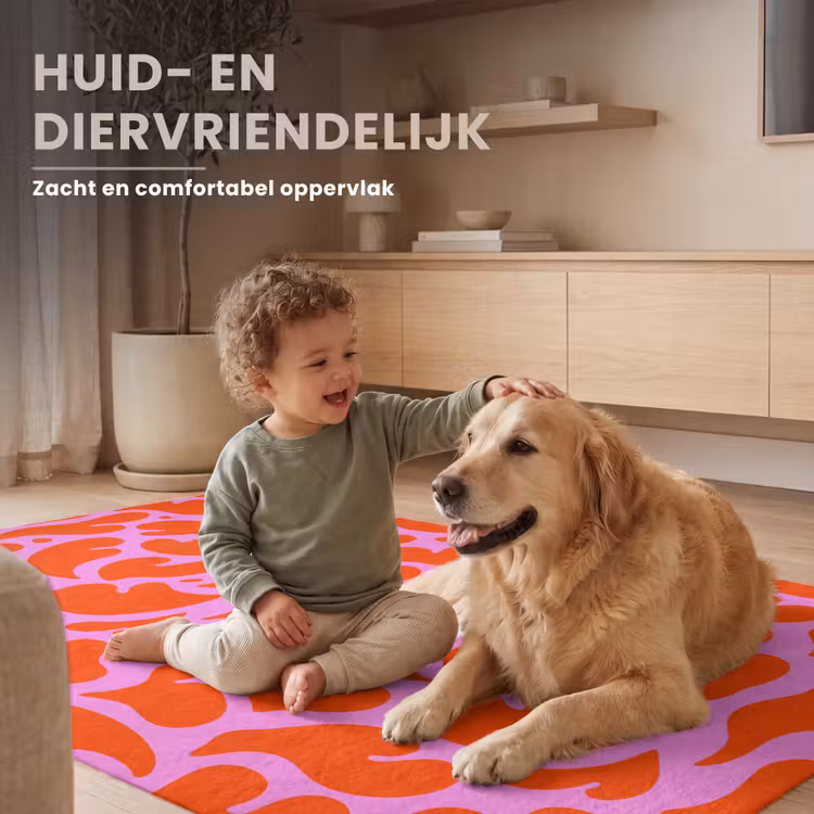 Valentijn - Harten - Roze - Rood Vloerkleed Rechthoek klein 1091 -uniquesellingpoint_zacht_NL