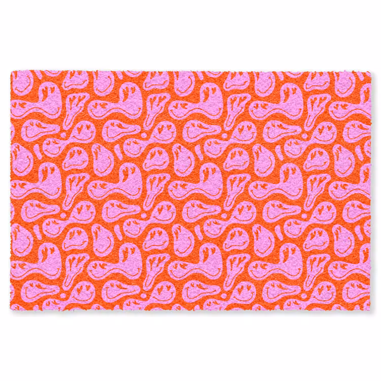 Valentijn - Smiley - Rood - Roze Vloerkleed Rechthoek klein 1091 -3d