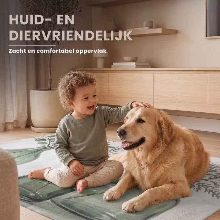Vazen - Bladeren - Groen Vloerkleed Rechthoek klein -uniquesellingpoint_zacht_NL