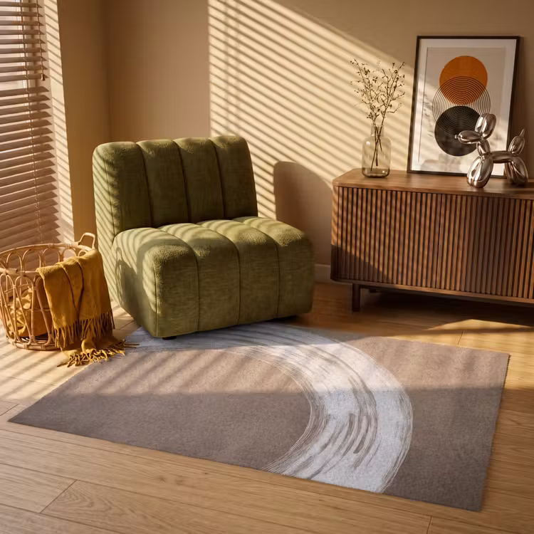 Verf - Bruin - Japandi Vloerkleed Rechthoek klein -atmosphere_sfeer1_global