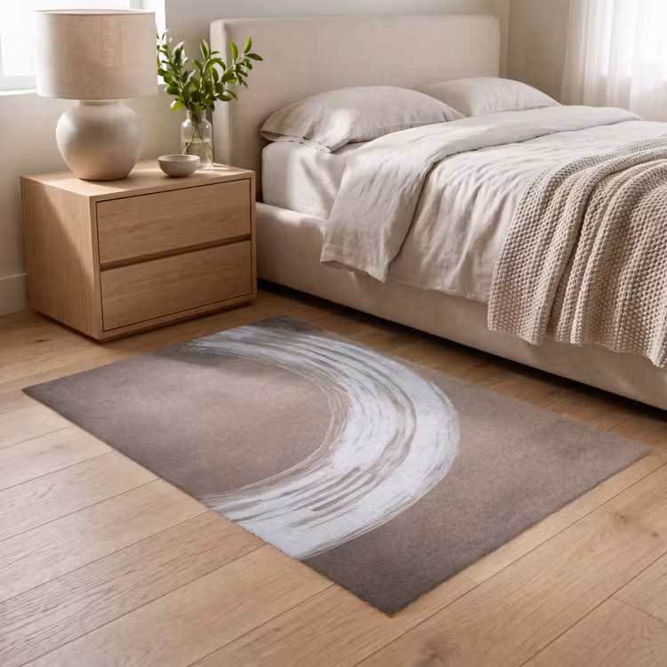 Verf - Bruin - Japandi Vloerkleed Rechthoek klein -atmosphere_sfeer3_global