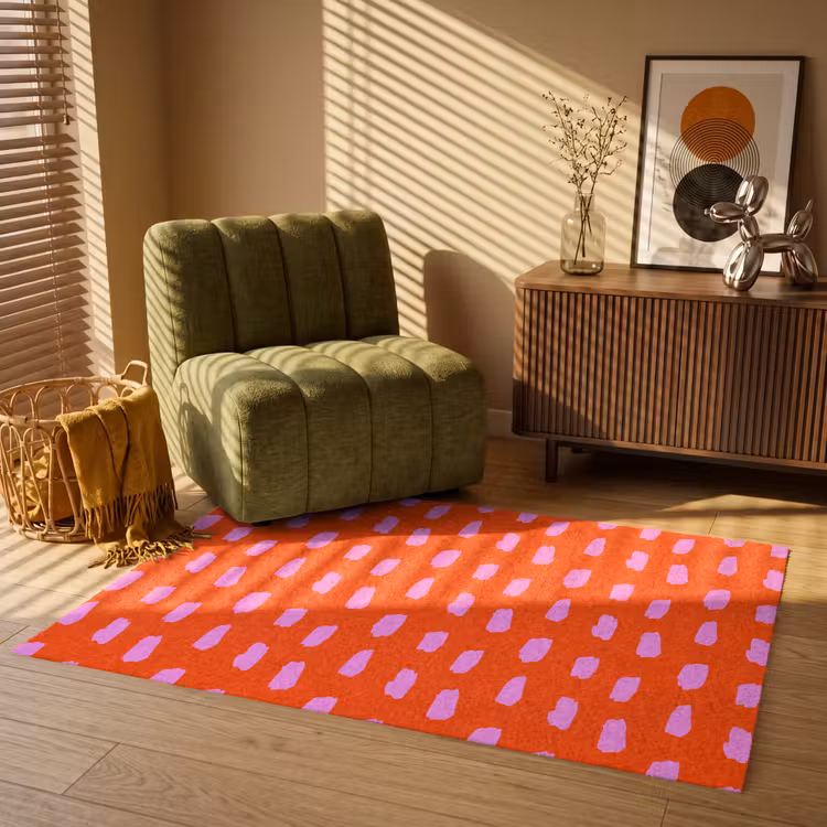 Verf - Roze - Rood Vloerkleed Rechthoek klein 1091 -atmosphere_sfeer1_global