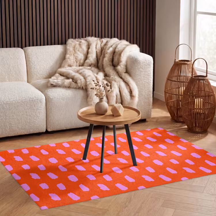 Verf - Roze - Rood Vloerkleed Rechthoek klein 1091 -atmosphere_sfeer2_global