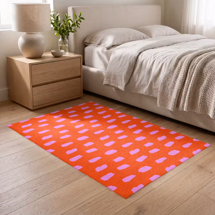Verf - Roze - Rood Vloerkleed Rechthoek klein 1091 -atmosphere_sfeer3_global