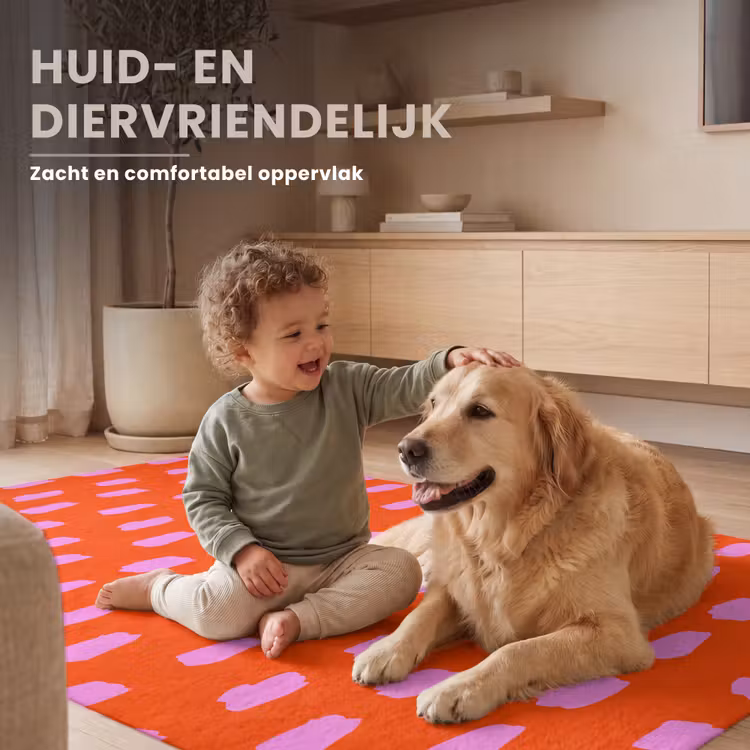 Verf - Roze - Rood Vloerkleed Rechthoek klein 1091 -uniquesellingpoint_zacht_NL