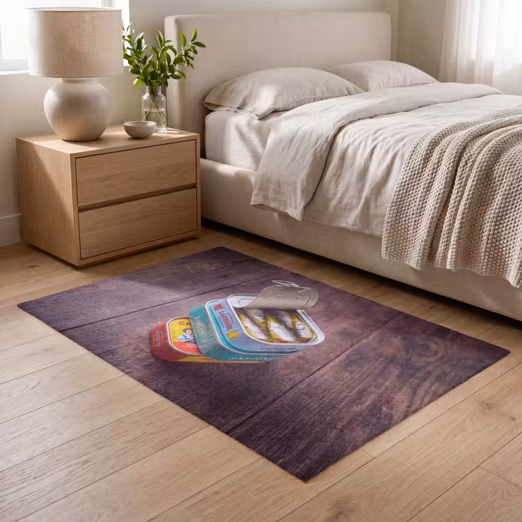 Vloerkleed - Vis - Blikjes - Keuken - Vis - Blikjes - Keuken Vloerkleed Rechthoek klein