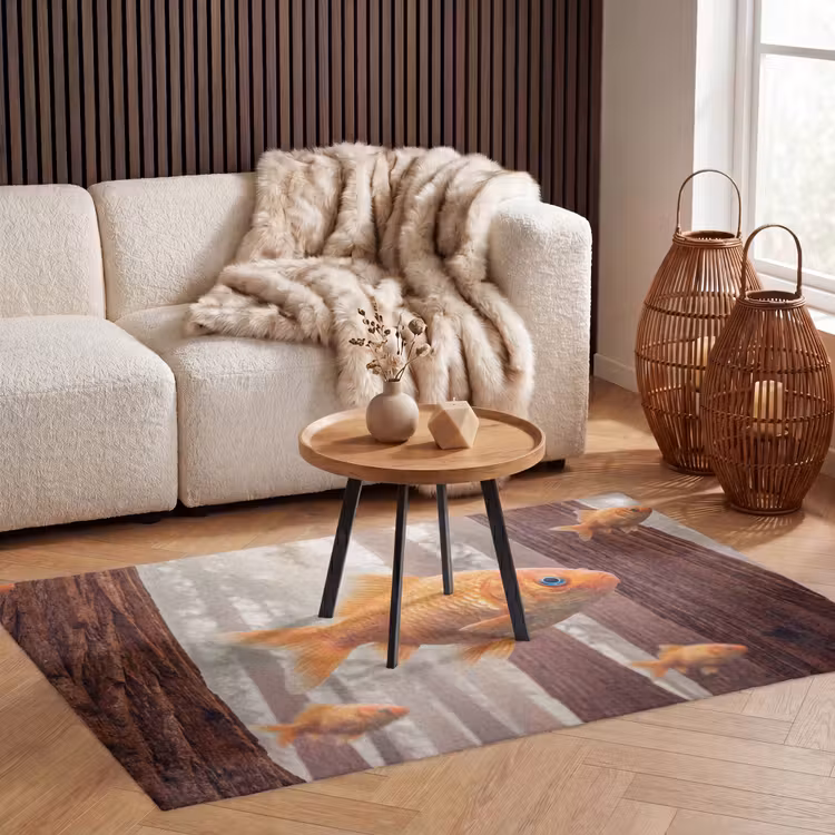 Vloerkleed - Vis - Bos - Fantasie - Vis - Bos - Fantasie Vloerkleed Rechthoek klein