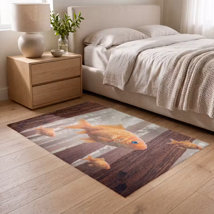 Vloerkleed - Vis - Bos - Fantasie - Vis - Bos - Fantasie Vloerkleed Rechthoek klein