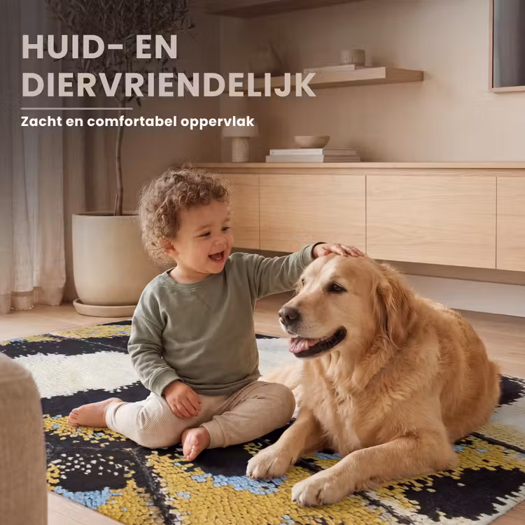 Vlinder - Vleugel - Geel Vloerkleed Rechthoek klein -uniquesellingpoint_USP_zachtNL_DE