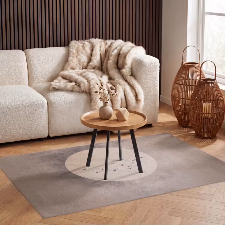Vogel - Beige - Japandi Vloerkleed Rechthoek klein -atmosphere_sfeer2_global
