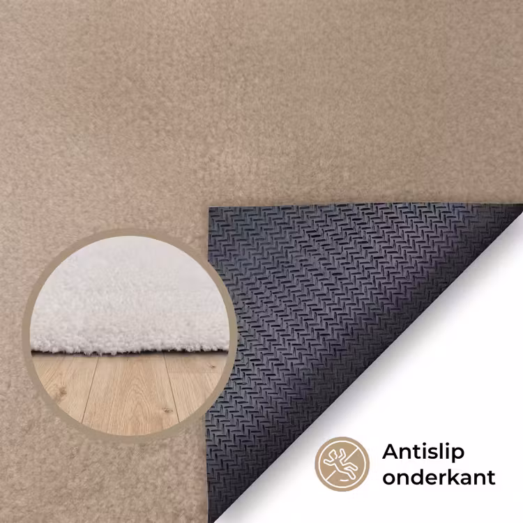 Vogel - Beige - Japandi Vloerkleed Rechthoek klein -uniquesellingpoint_antislip_NL
