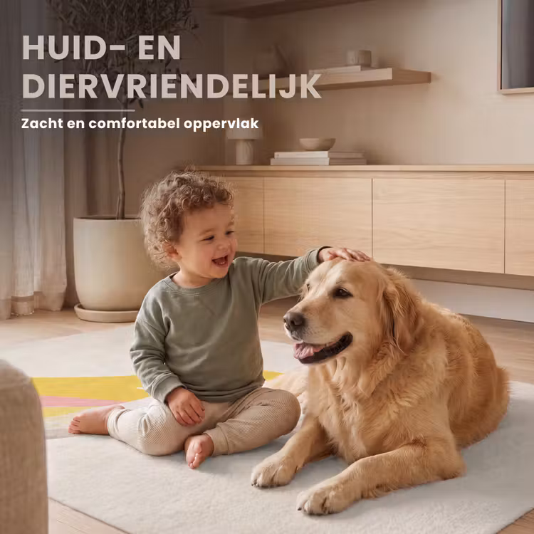 Vogel - Minimalistisch - Geel Vloerkleed Rechthoek klein -uniquesellingpoint_zacht_NL