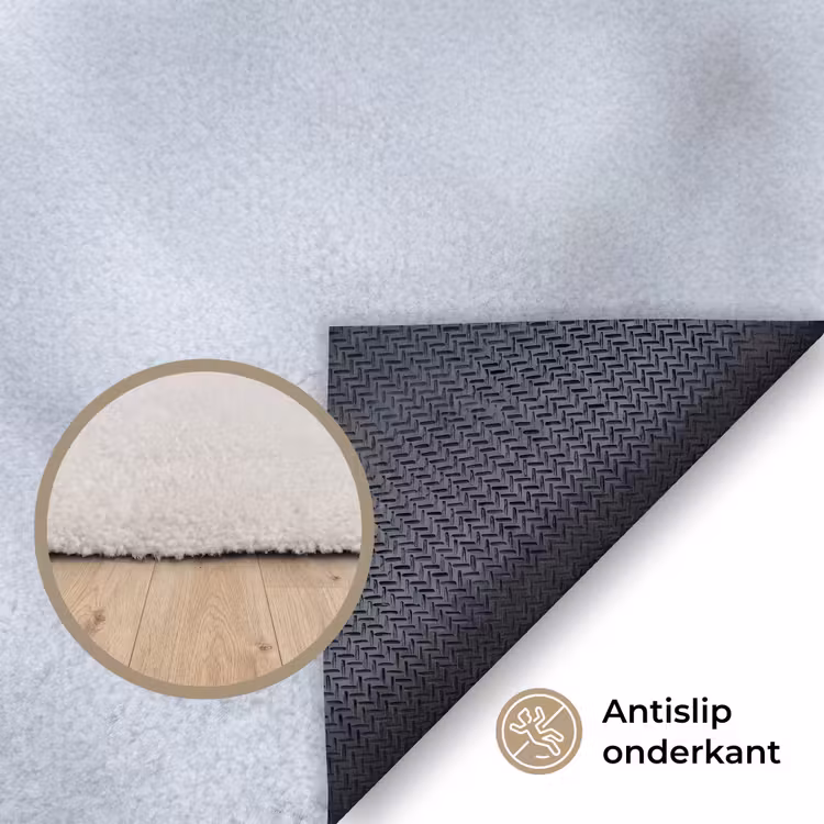Vogeltje - Sneeuw - Tak - Winter - Zacht Vloerkleed Rechthoek klein -uniquesellingpoint_antislip_NL_DE