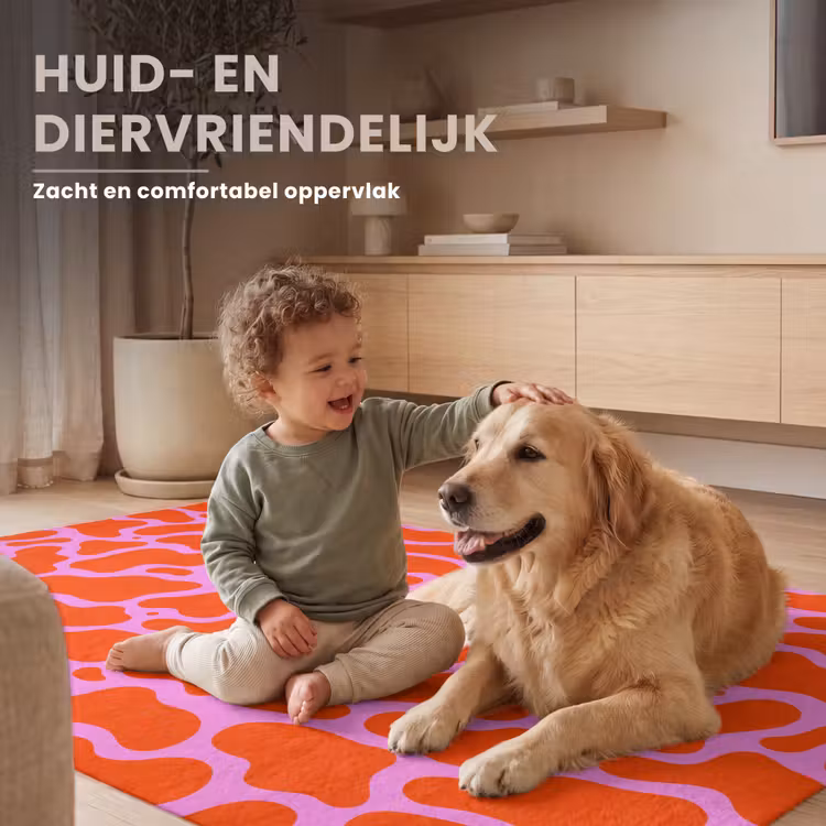 Vormen - Roze - Rood Vloerkleed Rechthoek klein 1091 -uniquesellingpoint_zacht_NL