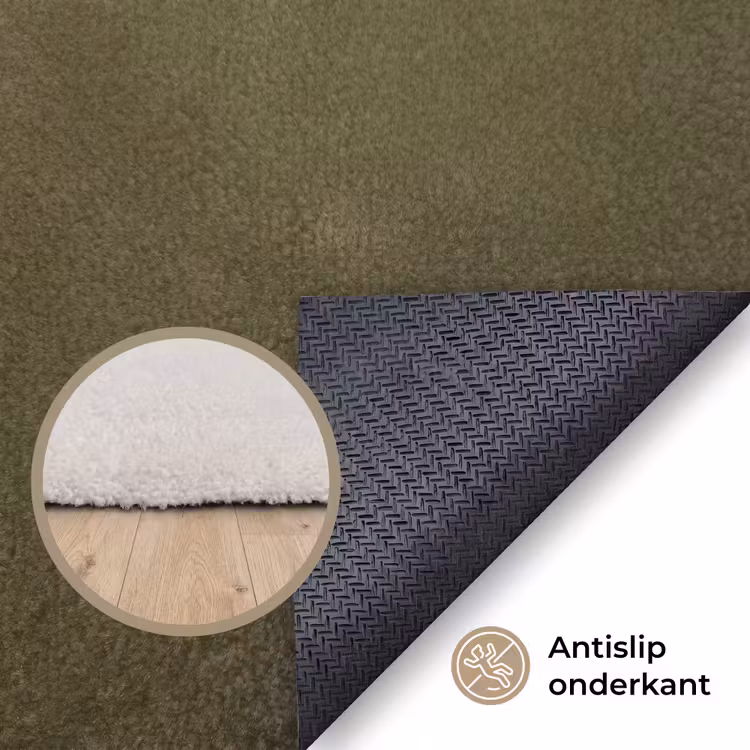 Vos - Surrealistisch - Groen Vloerkleed Rechthoek klein -uniquesellingpoint_antislip_NL_DE