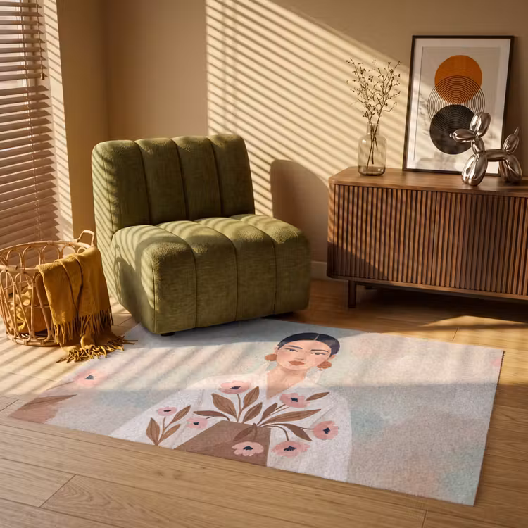 Vrouw - Kimono - Pastel Vloerkleed Rechthoek klein -atmosphere_sfeer1_global