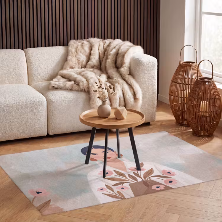 Vrouw - Kimono - Pastel Vloerkleed Rechthoek klein -atmosphere_sfeer2_global