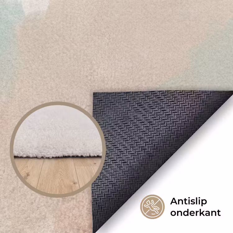 Vrouw - Kimono - Pastel Vloerkleed Rechthoek klein -uniquesellingpoint_antislip_NL_DE