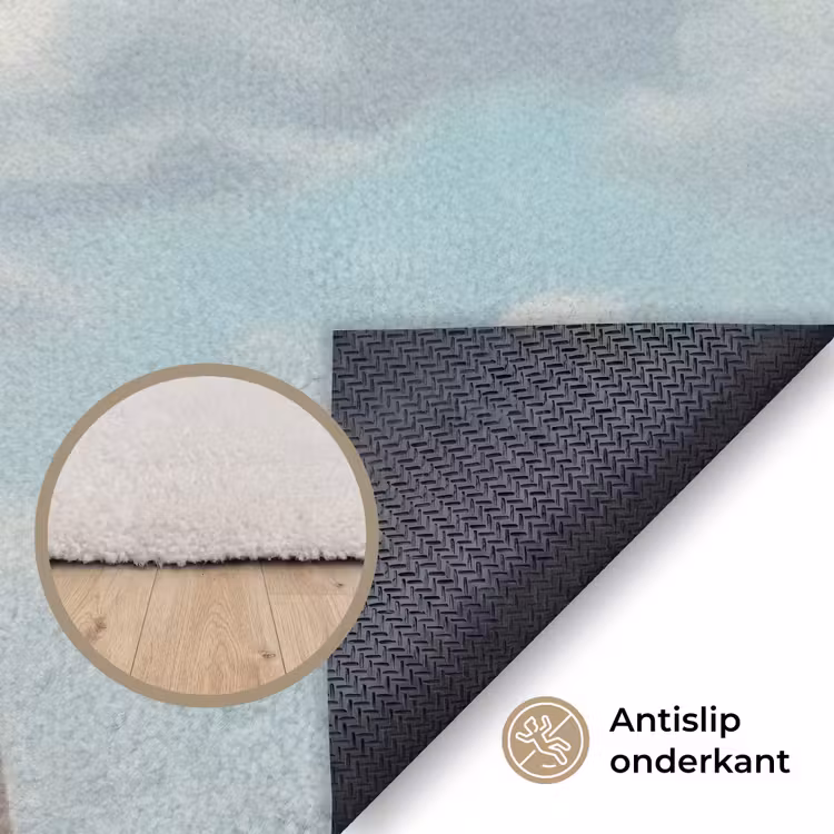 Vrouw - Narcissen - Geel Vloerkleed Rechthoek klein -uniquesellingpoint_antislip_NL