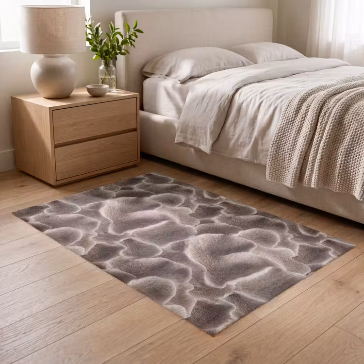 Waaiervorm - Beige - Vezel textuur Vloerkleed Rechthoek klein 1091 -atmosphere_sfeer3_global