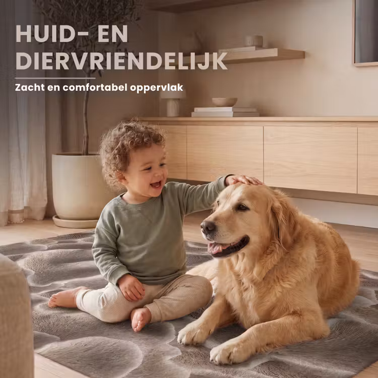 Waaiervorm - Beige - Vezel textuur Vloerkleed Rechthoek klein 1091 -uniquesellingpoint_zacht_NL