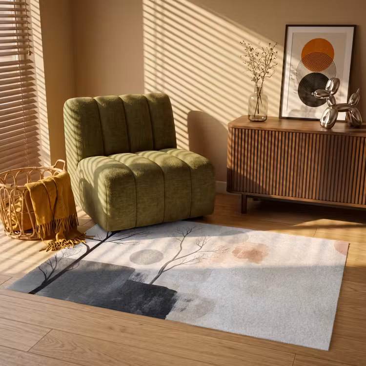 Wabi sabi - Beige - Plant Vloerkleed Rechthoek klein -atmosphere_sfeer1_global
