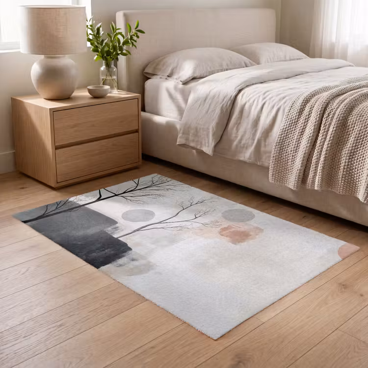 Wabi sabi - Beige - Plant Vloerkleed Rechthoek klein -atmosphere_sfeer3_global