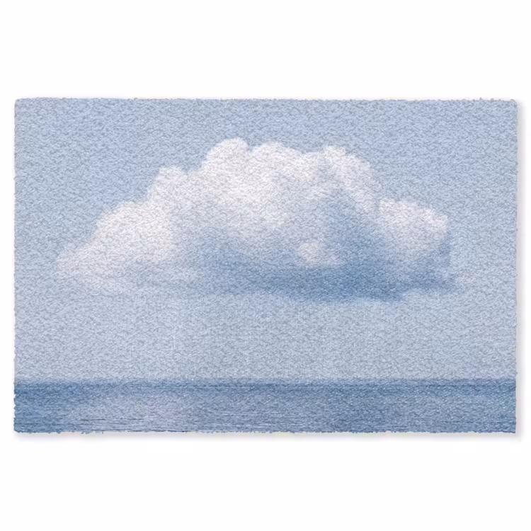 Vloerkleed - Wolk - Regen - Natuur - Wolk - Regen - Natuur Vloerkleed Rechthoek klein